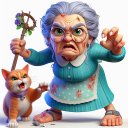 Bad Cat Granny Pranks Master