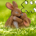 Beautiful and cute bunny puzzle – free
