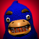 Blue Monster Fur Horror Boo