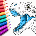 Cartoon Dinosaur Coloring Book