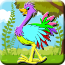 Coloring Peppy Ostrich