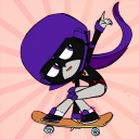 Raven and teen skateboard titans adventure games