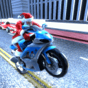 Santa Claus Motorbike Race