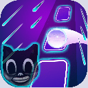 Scary Cartoon Cat Tiles Hop