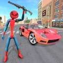 Stickman Rope Hero Spider Fight Miami City Crime