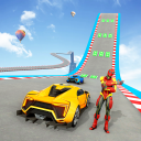 Superhero Car Racing Stunts Mega Jumping Game 2021