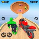 Superhero Mega Ramp Bike Stunt